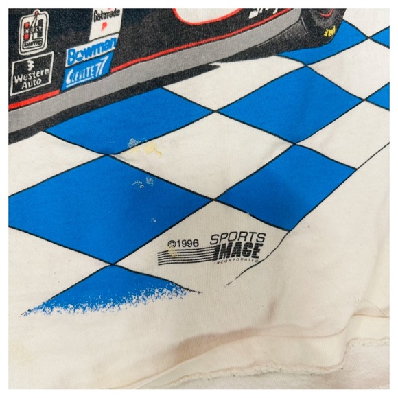 VTG NASCAR 90s Graphic T-Shirt XL No Collar - Picture 2 of 6